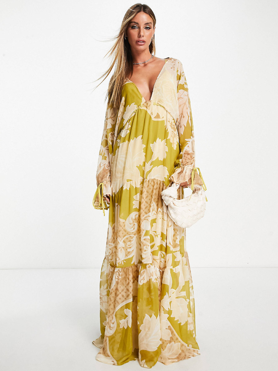 Long Yellow Party Dress